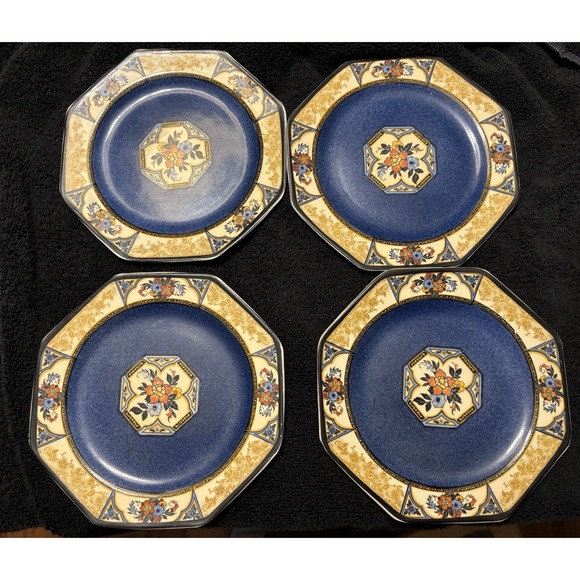 Other - Wedgewood Melody Blue Art Deco Octagonal Side Plate Set Of 4